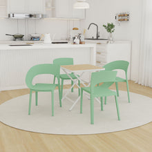 Load image into Gallery viewer, 4 Piece Set Of Modern Designed Single Chairs With Folding Square Table
