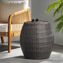 Load image into Gallery viewer, Outdoor Wicker Patio Side Table