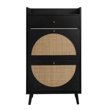 Load image into Gallery viewer, Allen - Rattan 2 Door 1 Drawer Cabinet Shoe Rack For Entrance