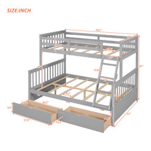 Load image into Gallery viewer, Bunk Bed With Ladders And 2 Storage Drawers