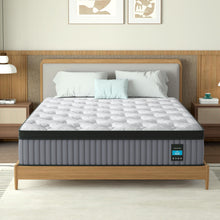 Load image into Gallery viewer, 14" Hybrid Mattress, Memory Foam & Pocket Spring Bed, Cooling, Pressure Relief, Back & Hip Support - Gray / White - King