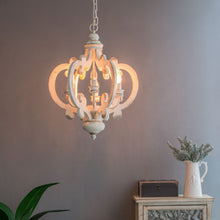 Load image into Gallery viewer, Farmhouse Chandelier, 6 Light Wood Chandelier Pendant Light Fixture With Adjustable Chain For Dining Room Living Room Entryway, Bulb Not Included