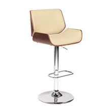Load image into Gallery viewer, 46" Swivel Low Back Adjustable Height Bar Chair - Cream / Silver