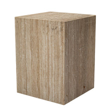 Load image into Gallery viewer, 20" Marble Square Block End Table - Beige