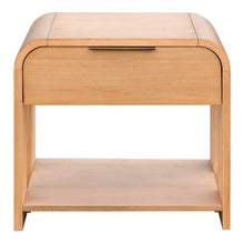 Load image into Gallery viewer, 1 Drawer Waterfall Nightstand With Mid Century Design - Natural