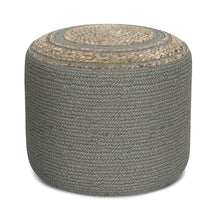 Load image into Gallery viewer, Serena - Handcrafted Round Braided Pouf