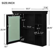 Load image into Gallery viewer, Wall Mounted Bathroom Storage Cabinet With Mirror Door