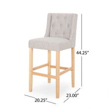 Load image into Gallery viewer, Vienna - Contemporary Fabric Tufted & Wingback Counter Stools (Set of 2)