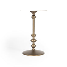 Load image into Gallery viewer, 19" Bronze Aluminum Round Pedestal End Table - Gold