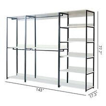 Load image into Gallery viewer, Fiona - Freestanding 3 Tower System Walk-In Closet With 7 Shelf - White