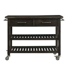 Load image into Gallery viewer, 51" Rolling Kitchen Island With Storage - Brown