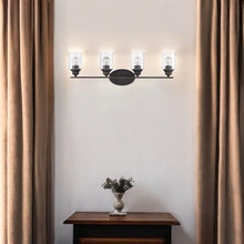Load image into Gallery viewer, Four Light Wall Light With Clear Glass Shade - Bronze