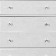 Load image into Gallery viewer, Solid Wood Five Drawer Chest - Metallic White