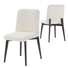 Load image into Gallery viewer, Upholstered Boucle Dining Side Chairs (Set of 2) - White