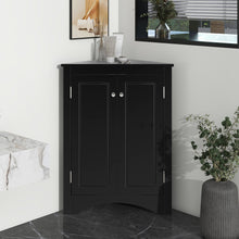 Load image into Gallery viewer, Triangle Bathroom Storage Cabinet With Adjustable Shelves, Freestanding Floor Cabinet For Home Kitchen