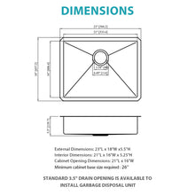Load image into Gallery viewer, Undermount Sink, Low Depth Single Bowl