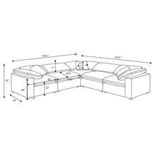 Load image into Gallery viewer, Segoura - 5 Piece Upholstered Modular Sectional With Reclined Back Pillows - Gray