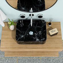 Load image into Gallery viewer, Rectangular Vessel Bathroom Sink - Black / Gray