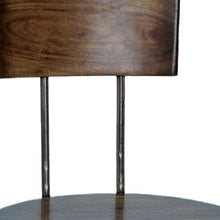 Load image into Gallery viewer, Swivel Low Back Adjustable Height Bar Chair With Footrest 41" - Chestnut And Black