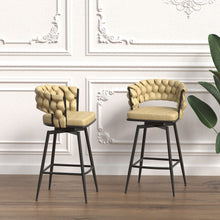 Load image into Gallery viewer, Bar Stool 360 Swivel With Back Footrest