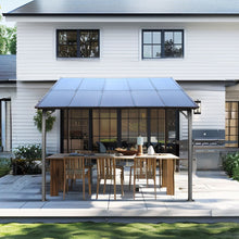 Load image into Gallery viewer, Wall Mounted Outdoor Pergola Gazebo, Heavy Duty Metal Awning With Roof