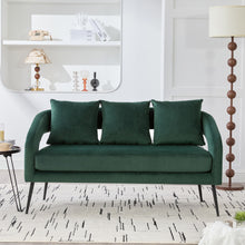 Load image into Gallery viewer, Open Back Loveseat Settee With 3 Pillows