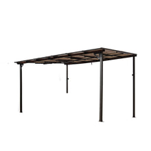Load image into Gallery viewer, Wall Mounted Outdoor Pergola Gazebo, Heavy Duty Metal Awning With Roof