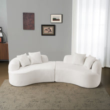 Load image into Gallery viewer, Curved 4 Seater Full Compression Sponge Sofa