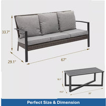 Load image into Gallery viewer, 2 Piece Patio Set With Cushions & Coffee Table