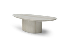 Load image into Gallery viewer, Marble Oval Pedestal Coffee Table - Beige