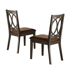 Load image into Gallery viewer, Upholstered Fabric Open Back Dining Side Chairs (Set of 2) - Brown