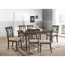 Load image into Gallery viewer, Claudia II - Weathered 7 Pieces Dining Room Set - Gray
