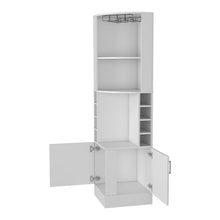 Load image into Gallery viewer, Wood Corner Bar Cabinet With Two Doors - White