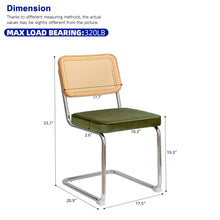 Load image into Gallery viewer, Rattan Side Accent Dining Chairs With Painted Legs (Set of 2)