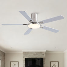 Load image into Gallery viewer, Flush Mount Ceiling Fans With LED Light And Remote Control, 5 Blades