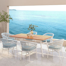 Load image into Gallery viewer, Maiden - 6 Seater Patio Dining Table - Natural Teak