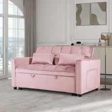 Load image into Gallery viewer, 3 In 1 Pull Out Couch Convertible Sofa Bed With Reclining Backrest