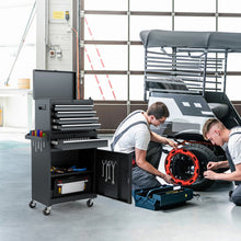 Load image into Gallery viewer, Tool Chest, 5 Drawer Rolling Tool Storage Cabinet With Detachable Top Tool Box, Liner, Universal Lockable Wheels, Adjustable Shelf, Locking Mechanism, Metal Tool Cart For Garage Workshop