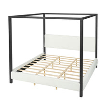 Load image into Gallery viewer, Modern Canopy Bed With Upholstery