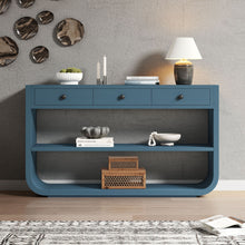 Load image into Gallery viewer, Console Table With 3 Soft Close Drawers & 2 Open Shelves