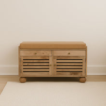 Load image into Gallery viewer, Shutter Shoe Rack With 2 Drawers - Beige