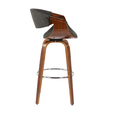 Load image into Gallery viewer, Curvini Mid - Century Modern Fixed Height Barstool With Swivel (Set of 2)