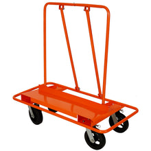 Load image into Gallery viewer, Heavy Duty Drywall Sheet Cart & Panel Dolly With 2400Lbs Capacity, Mold On Rubber Wheels, Steel Construction - Orange