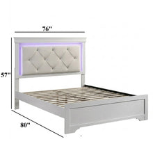 Load image into Gallery viewer, Tufted Headboard Bed With LED Lighting