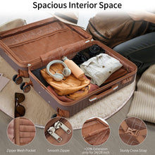 Load image into Gallery viewer, 4 Piece Luggage Suitcase Set, Hard Shell Lightweight Expandable Travel Luggage With 4 Packing Cubes
