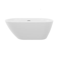 Load image into Gallery viewer, Glossy Freestanding Bathtub With Pop Up Drain