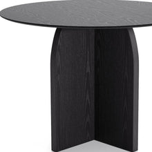 Load image into Gallery viewer, 42" Solid Wood Pedestal Base Round Top Dining Table - Black