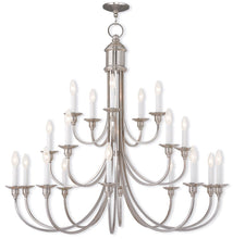 Load image into Gallery viewer, 40" Multi Light Dimmable Chandelier With Shades - Nickel