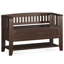 Load image into Gallery viewer, Acadian - Entryway Storage Bench With Shelf - Brown