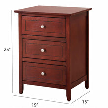 Load image into Gallery viewer, Dove Tailed Drawers 3 Drawer Nightstand